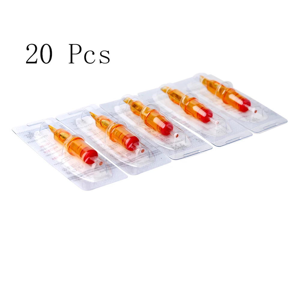 20 шт. одноразовые стерилизуемые подводки для теней картридж татуажа иглы