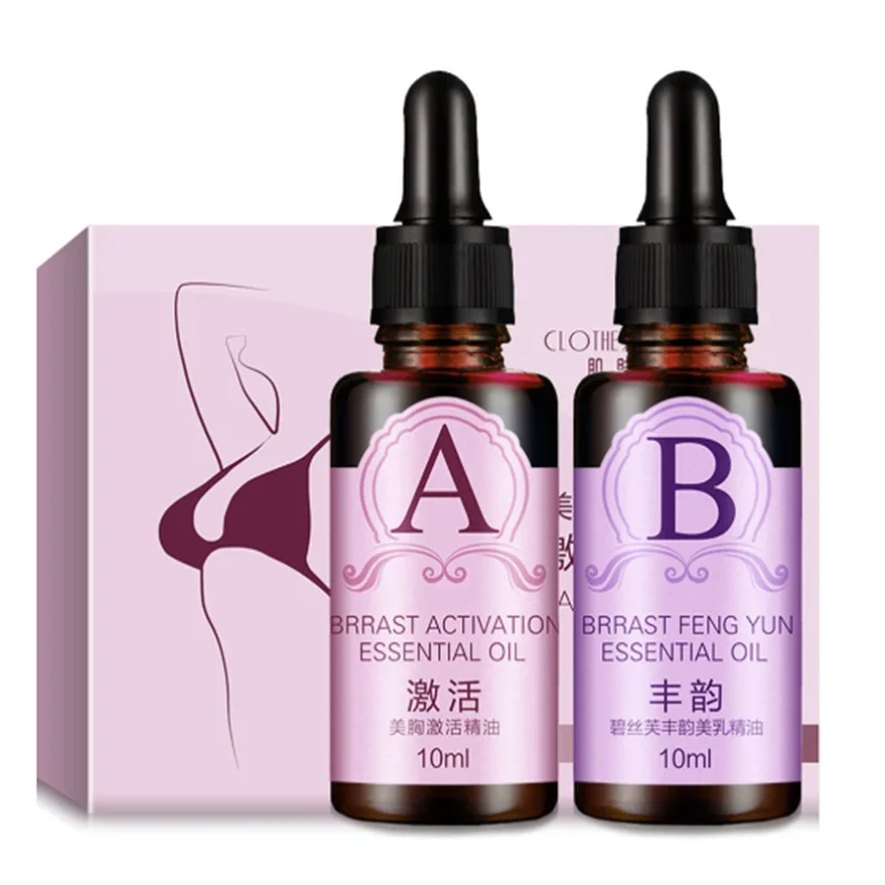 

2Pcs/set Breast Enlargement Essential Oil Frming Enhancement Breast Enlarge Big Bust Enlarging Bigger Chest Breast Massage Oil