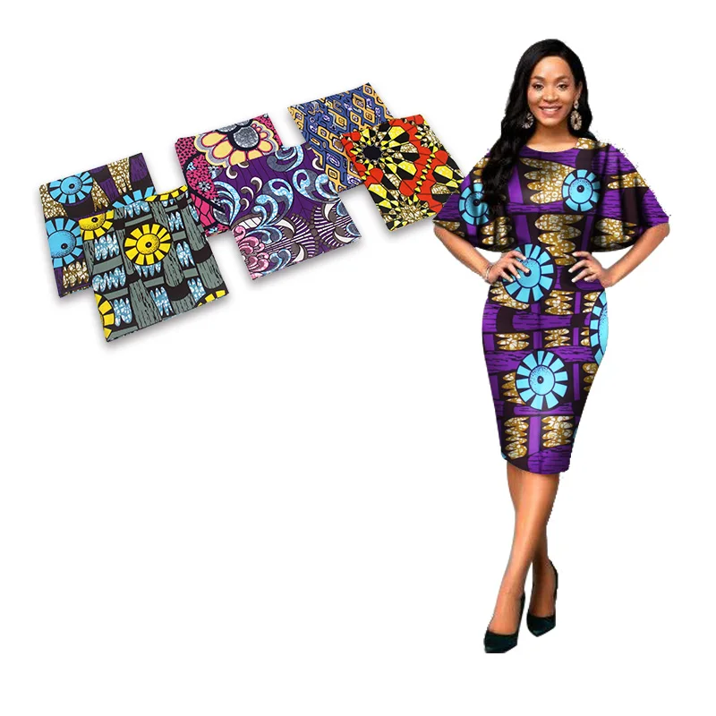 Изысканный Большой цветок стиль хлопок африканская настоящая Анкара восковая