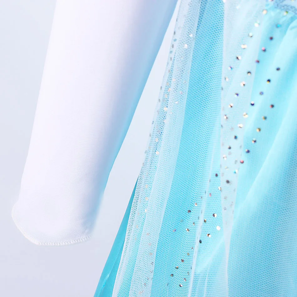 

Little Girl Princess Dress Children Sequined Fancy Elsa Costume Kids Carnival Frozen Disguise Girl Birthday Party Outfit Clothes