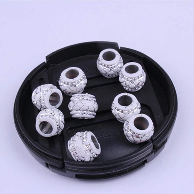 50 шт./пакет Серебряный пластиковый крючок косы подвязанные лентой с объемной