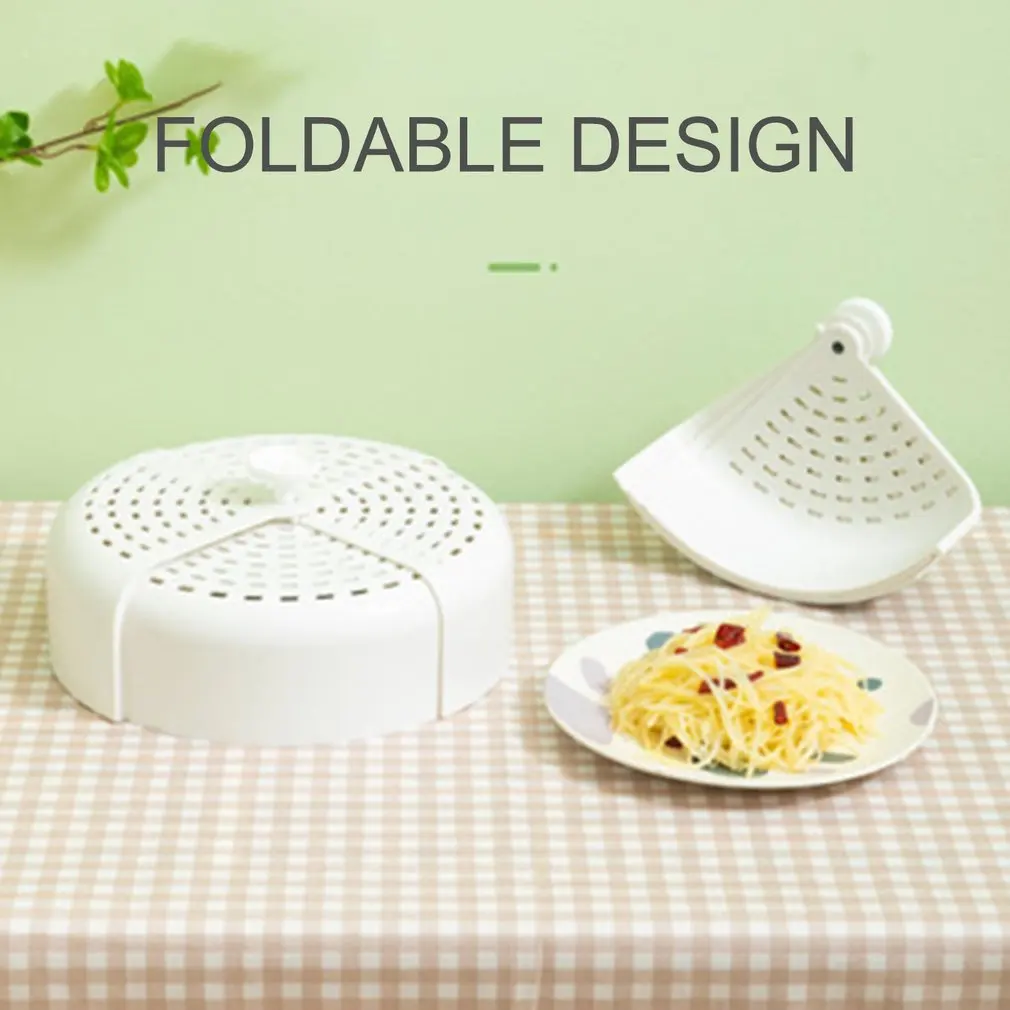 

Foldable Food Cover Anti-mosquito Plastic Breathable Dining Table Lids Anti-fly Dustproof Vegetable Cover Kitchen Tool