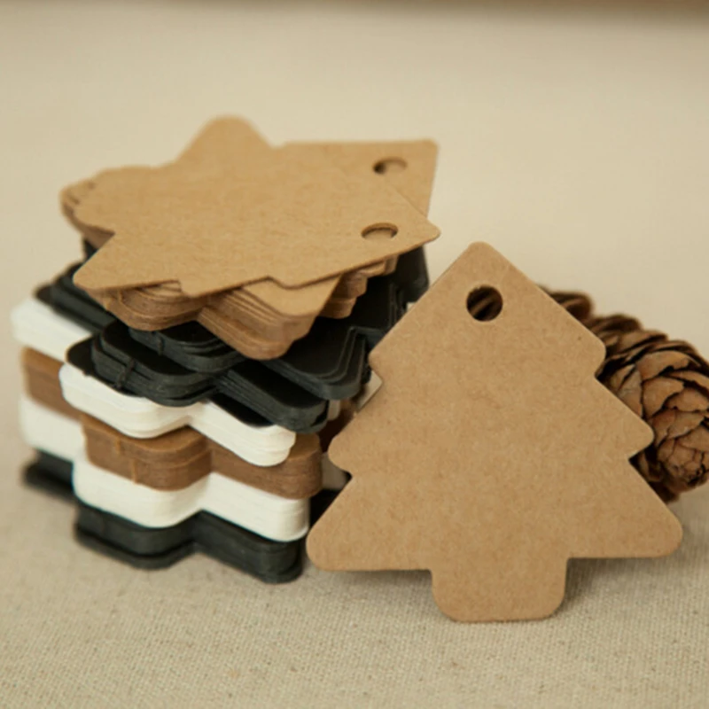 50 шт Рождественские елочные украшения DIY подарочная карта метка Adornos De Navidad 2019