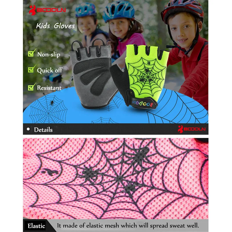 

NEW Kids Lycra Bicycle Gloves Half-Finger Cycling Children's Bike Gloves Girl Mountain Sports Glove Eldiven Guantes Ciclismo M-L