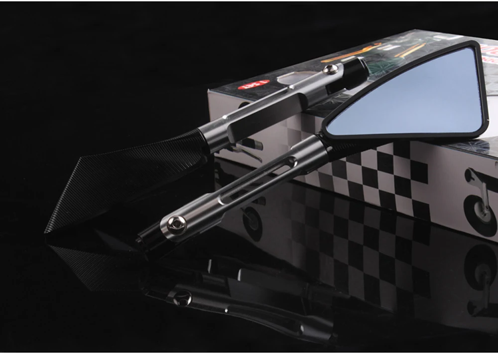 Мотоциклетные аксессуары 8 10 мм зеркала заднего вида для мотоцикла синее стекло