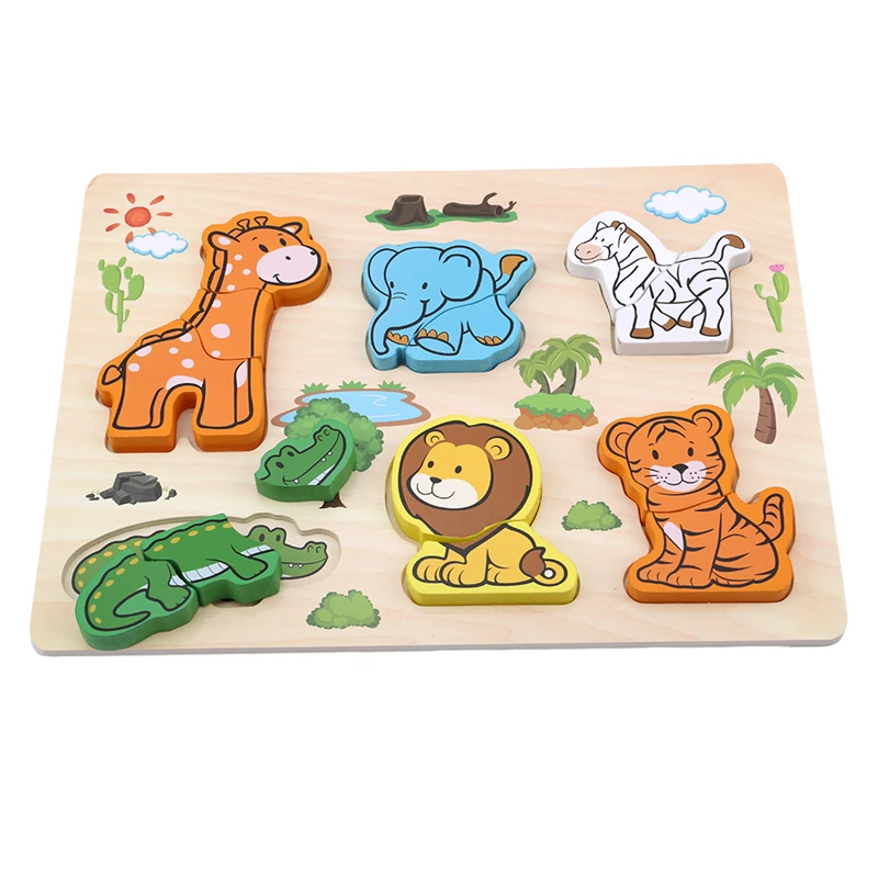 

Baby Toys 3D Puzzle Wooden Toys Fruit Animal Kids Puzzles Toy for Children Educational Birthday Gift Congnitive Puzzles Infant