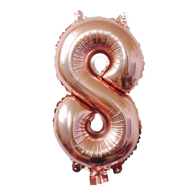 

Birthday party decoration 40 inch digital aluminum foil balloon oversized champagne gold rose gold