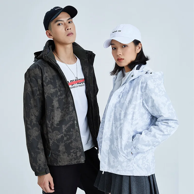 20 Зимняя Новая Стильная мужская куртка три в одном ветрозащитная теплая Женская