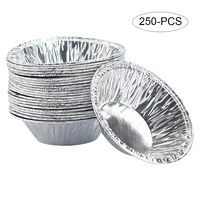 aluminum 250pcs disposable hot foil diy sales baking tools cookie muffin cupcake cheese egg tart mold round cooking pastry tools