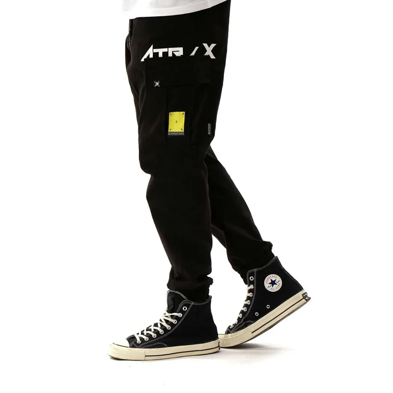 Брюки-карго CROXX Techwear мужские уличная одежда Джоггеры в стиле хип-хоп панк черные