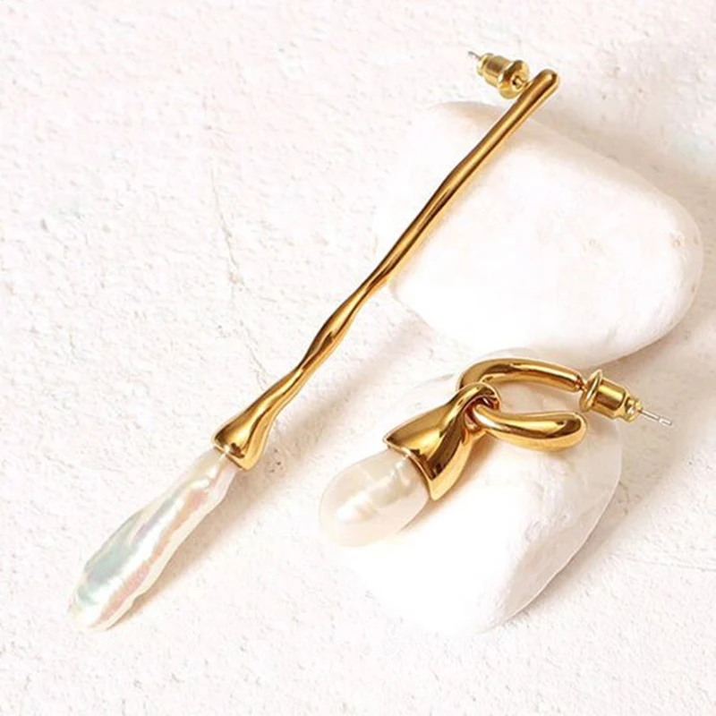 Серьги-подвески из натурального пресноводного жемчуга серьги-подвески с длинной