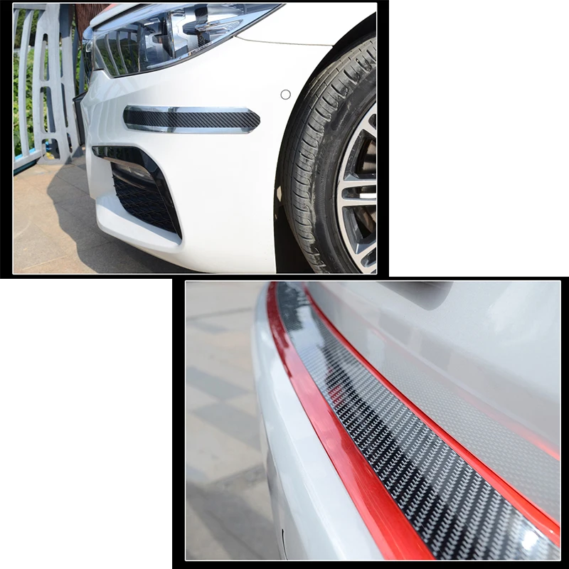 

Car Styling Bumper Carbon Fiber High Glossy Film Door Sill Protection Stickers for Peugeot 206 307 308 207 407 208 3008 508