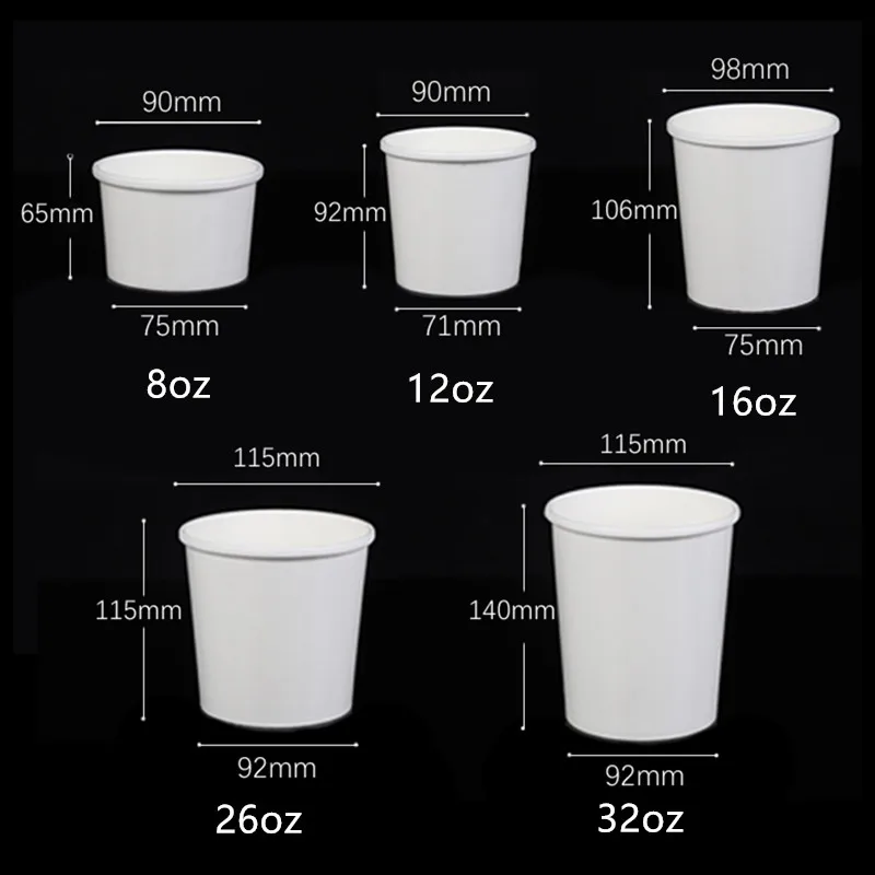 50 шт. круглая миска для супа из крафтовой бумаги | Дом и сад