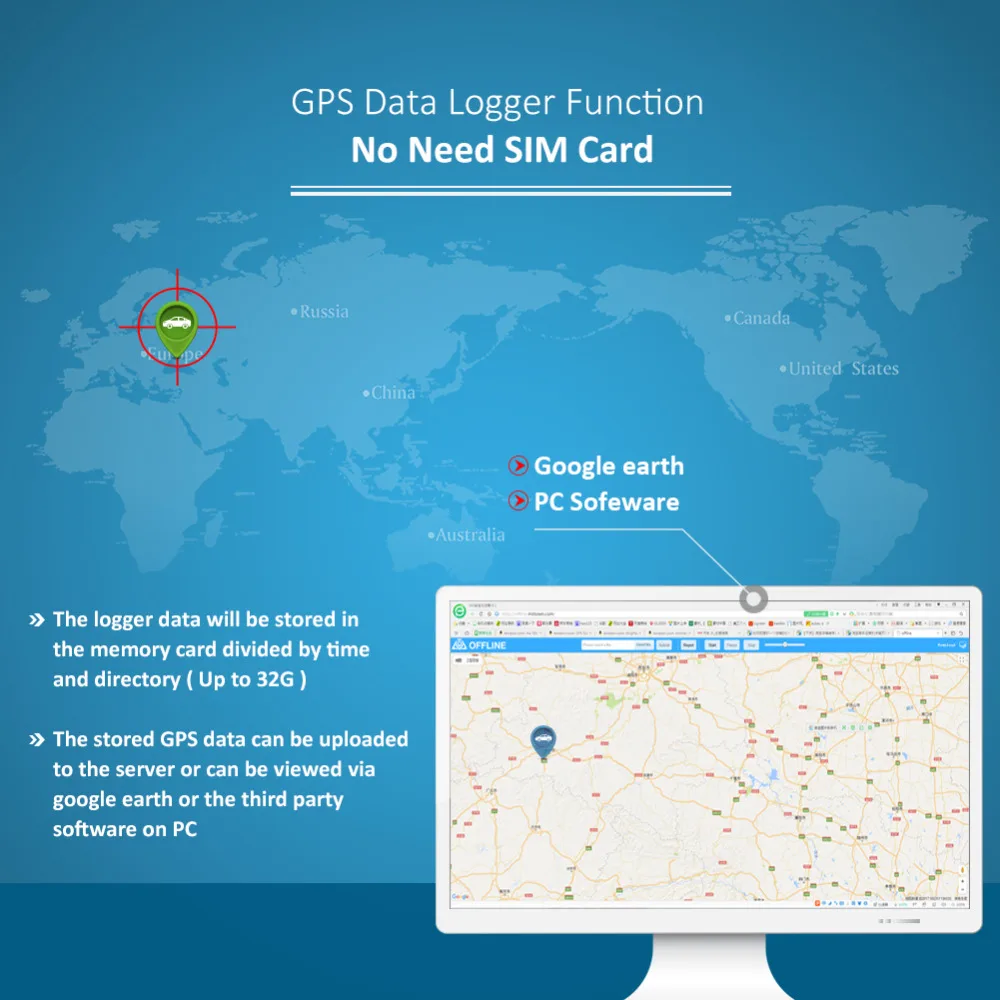

Prazata 3G GPS Tracker Car GPS Tracker Vehicle LBS Wifi Location Waterproof Magnet TK20G 20000mAh SoS Drop Alarm Lifetime Free