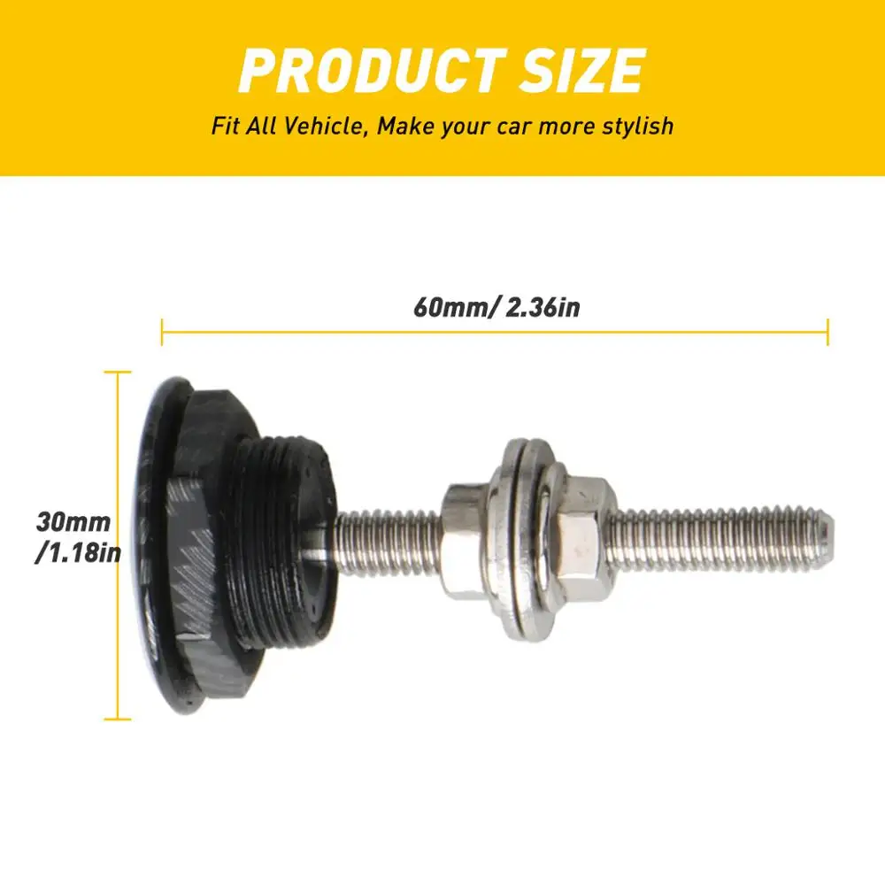 2X Углеродное волокно кнопка быстросъемного крепления капота автомобиля Замок крюк бампера Черный воздушное подвесное eibach accuair ta technix on
