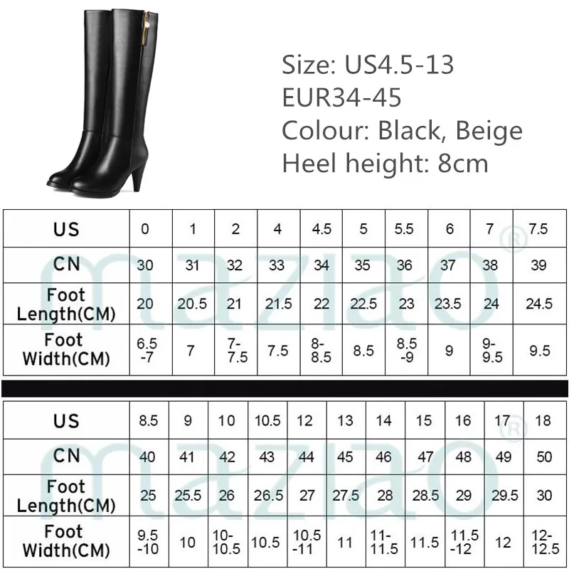 Women's Fashion Thin Heels Knee High Slim Boots Solid Color Riding Women Elegant Side Zip Comfortable Shoes MAZIAO | Обувь