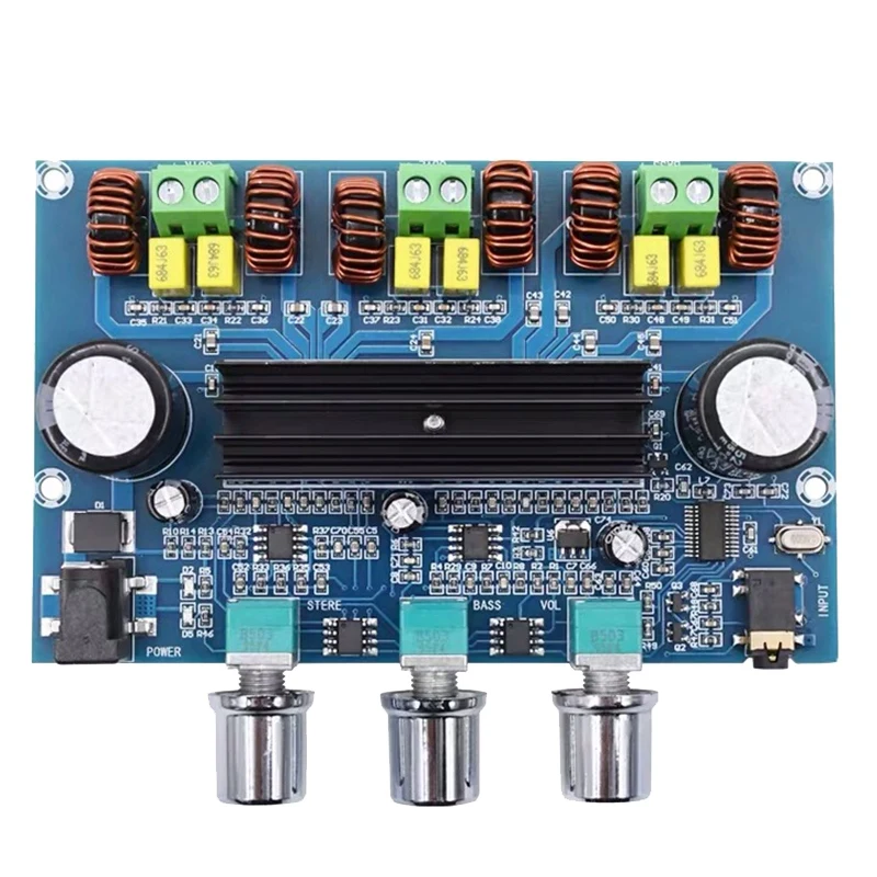 

XH-A305 плата цифрового усилителя мощности TPA3116D2 Bluetooth 5,0, цифровой усилитель мощности 2,1 каналов с AUX