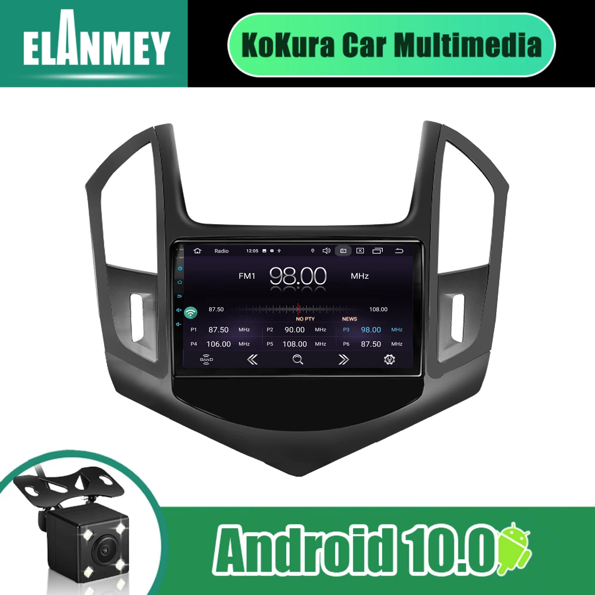 Автомагнитола 2DIN 9 дюймов Android 10 0 мультимедийный стереопроигрыватель головное