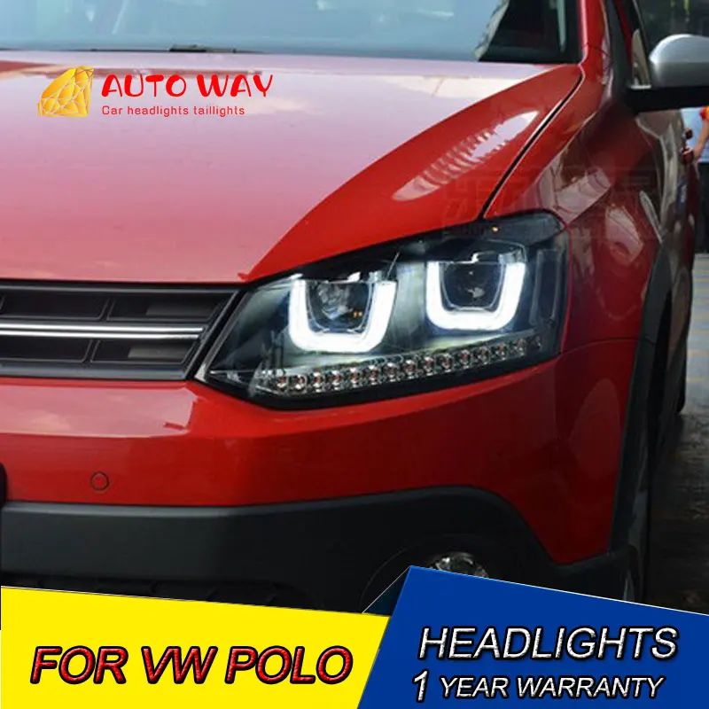 Автомобильный Стайлинг светодиодный чехол HID для фар Rio VW Polo 2009 2015 биксеноновые