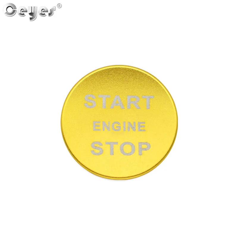 Gold Button Cover Ceyes аксессуары для стайлинга автомобилей Start Stop крышка кнопки запуска двигателя накладка наклейка чехол для Land Rover Discovery Sport 5 Range Rover - Название цвета: Gold Button Cover