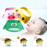 lovely adjustable baby hat toddler kids shampoo bathing shower cap wash hair visor caps for baby care bath protect eyes hair