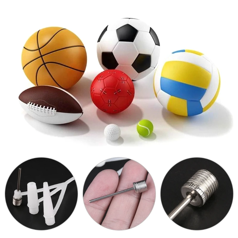 

3 Pcs Ball Inflator Valve Adapter Hand Air Pump Needle Home Outdoor Accessories 62KF