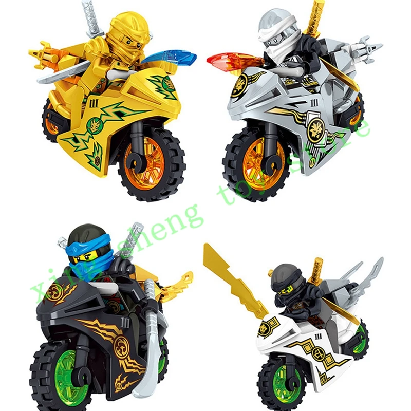 8 шт./компл. Ninjago мотоцикл совместимый с legoingly нинзяго Строительство Блоки Детские