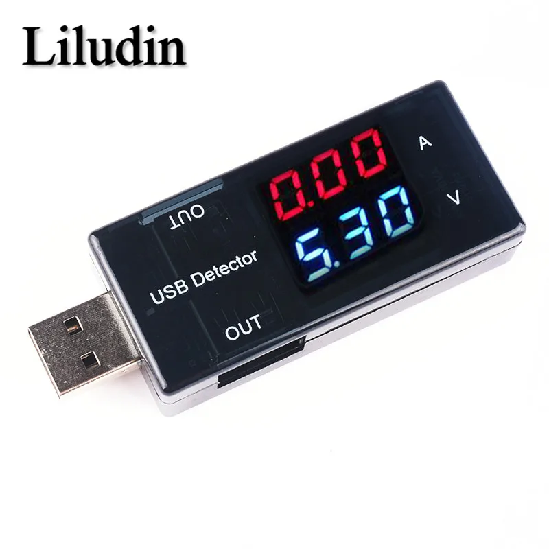 USB Вольтметр Амперметр тестер тока напряжения ЖК цифровой дисплей емкости
