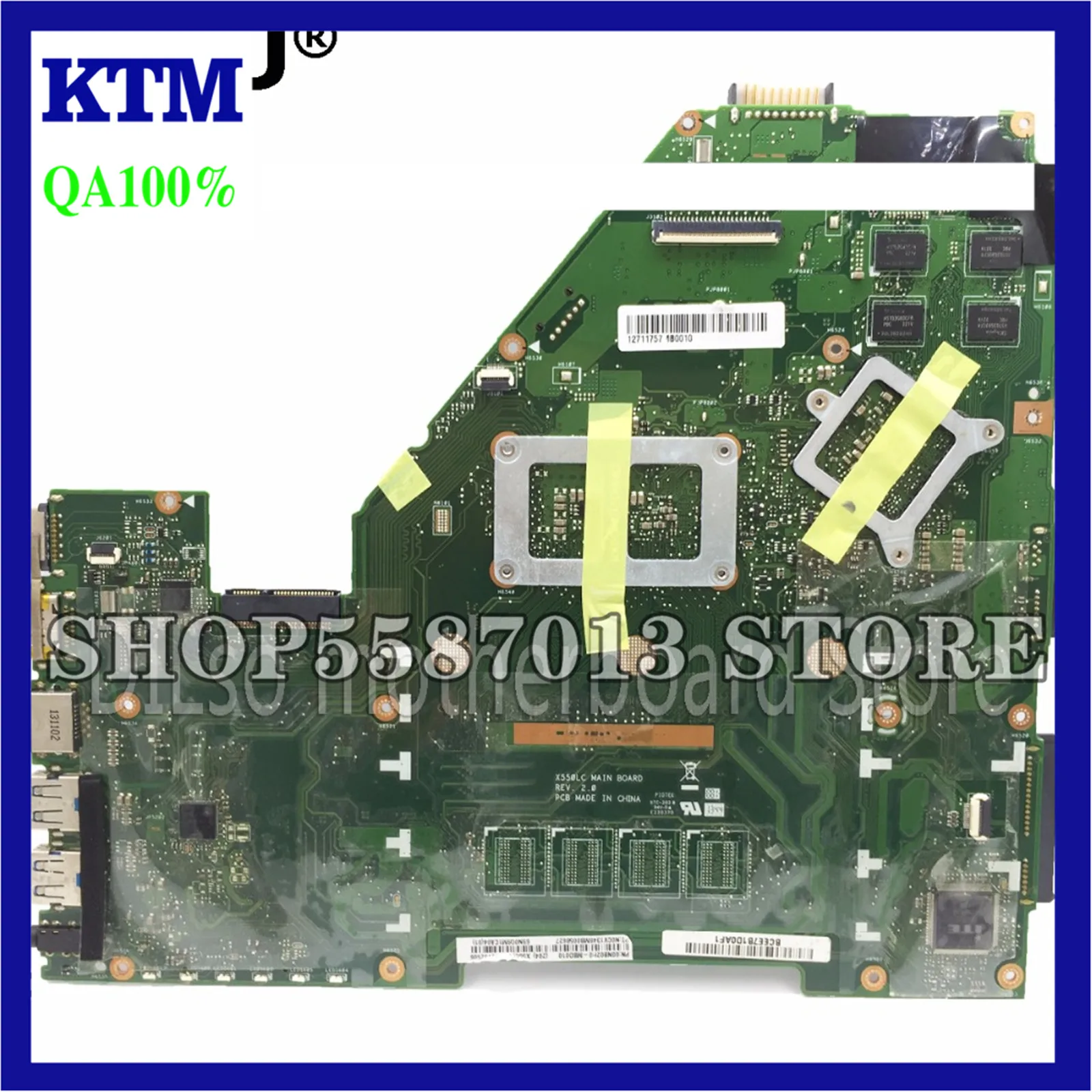

KEFU X550LC Motherboard For ASUS X550LC X550lb A550LB A550LC X550LN Laptop Motherboard I3 CPU original Test Mainboard in stock