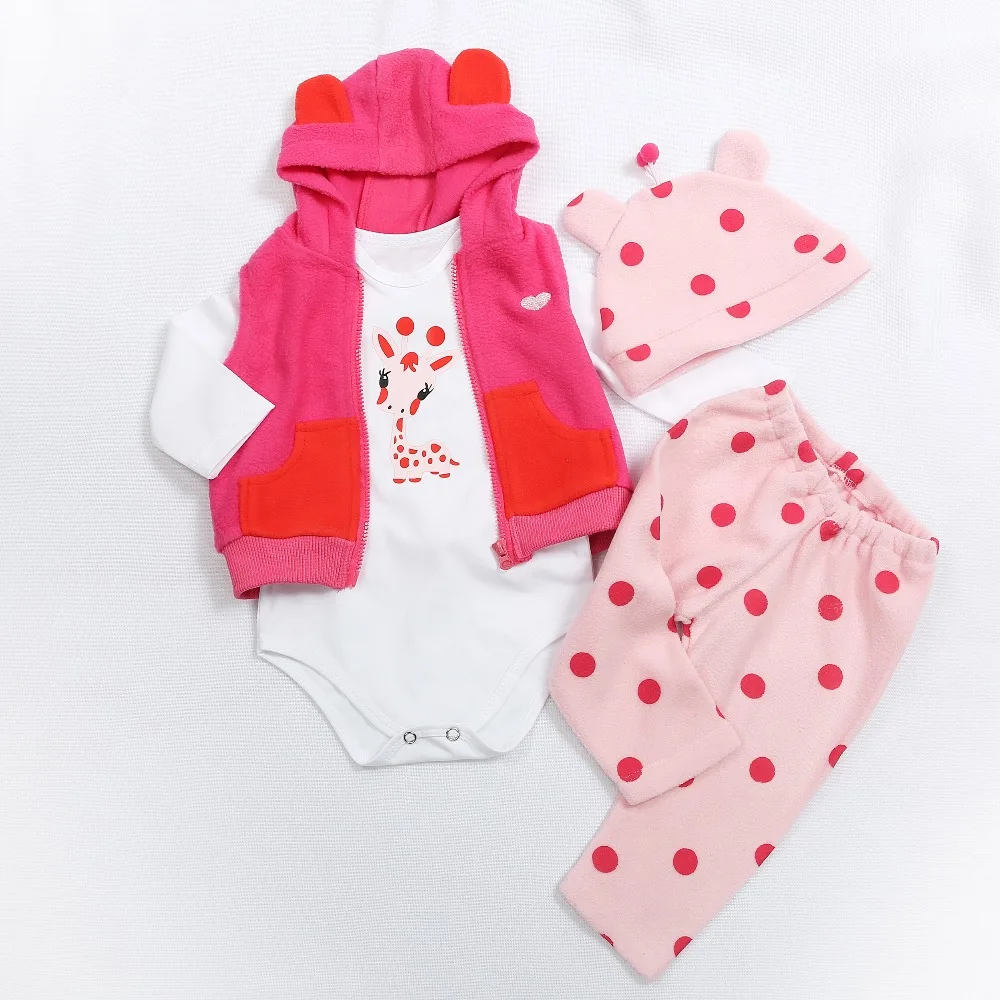 

Doll Dress Fit For 43cm and 60cm Baby Doll Babies Reborn Doll Clothes high quality dress all cotton clothes