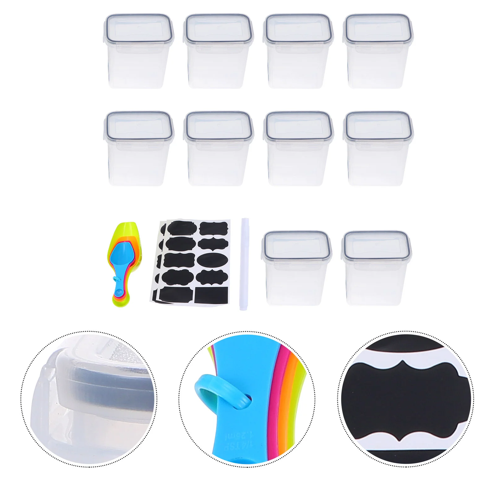 

1Set Sealed Cereal Storage Jar with Lid Simple Kitchen Dried Food Holder