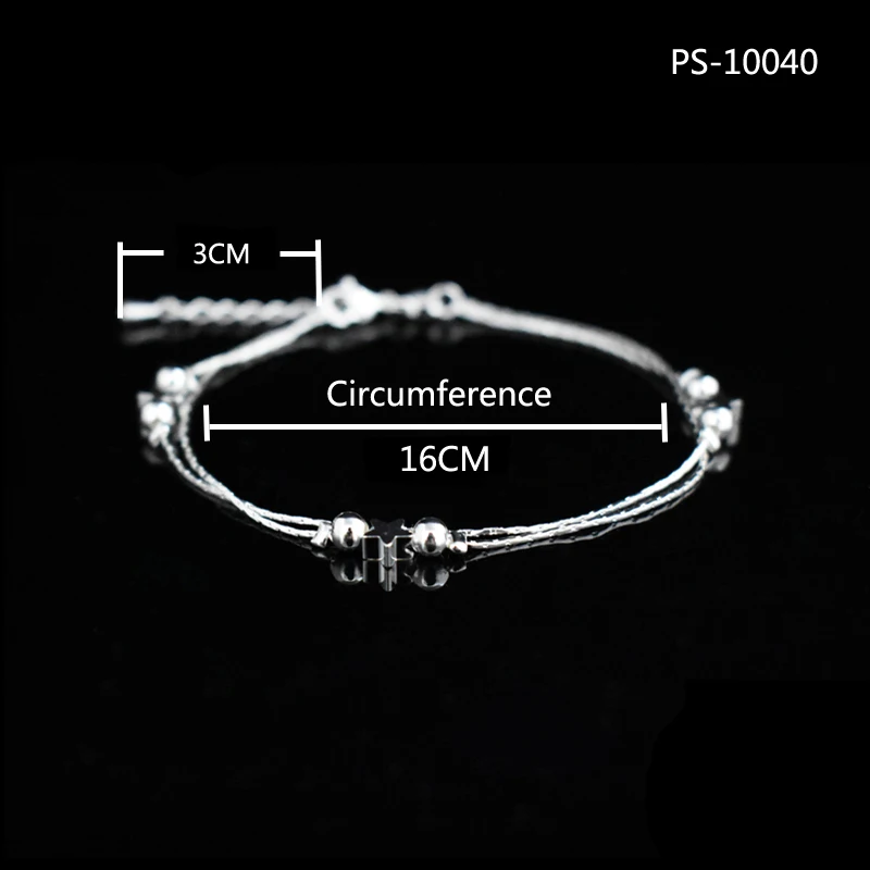 Новый модный простой дизайн маленькие браслеты из бисера серебро 925 пробы
