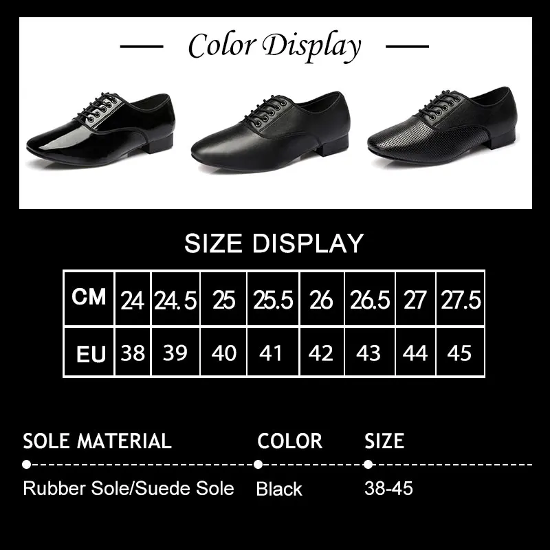 Men Dance Shoes Latin Ballroom dance shoes Modern Shoes Rubber Soft Sole Genuine Leather Man Dancing Shoes Tango Dance Shoes