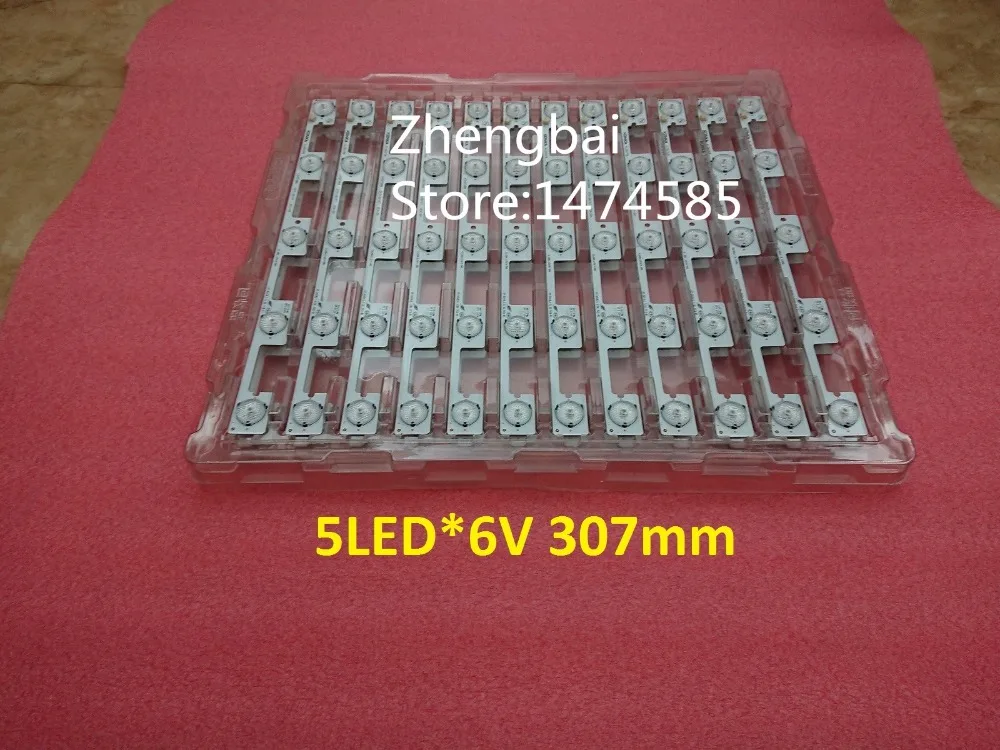 

New 10 Pieces*5LED*6V 307mm LED strip for 39Inch TV KL39GT618 35017988