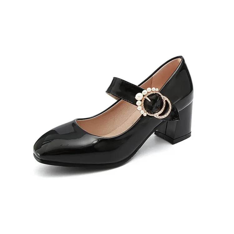 Туфли лодочки женские на высоком каблуке лаковые туфли квадратный каблук