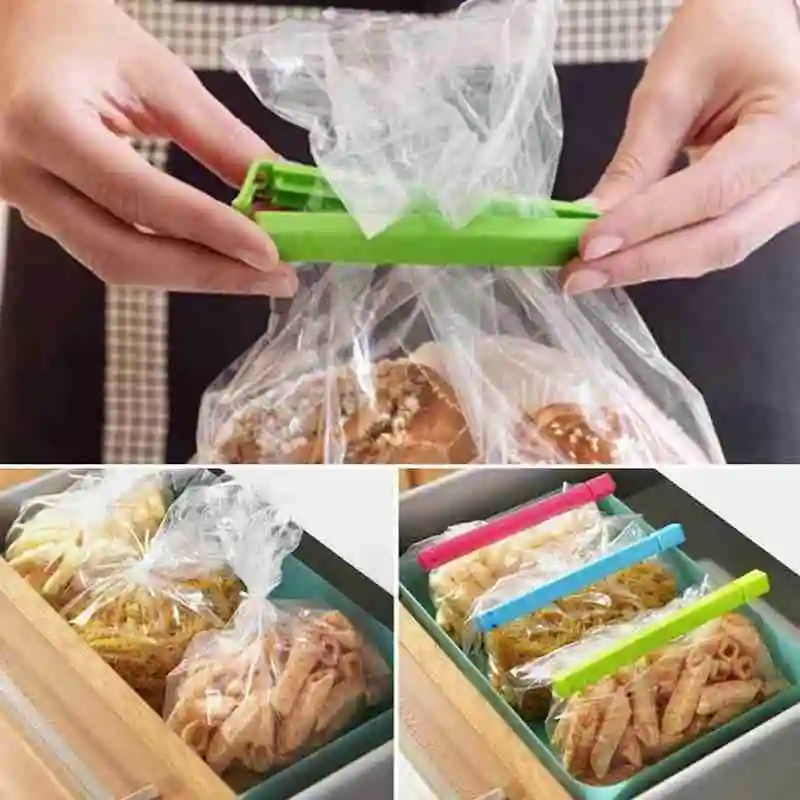 

1PC Portable Kitchen Snack Food Storage Bag Sealing Tool Fresh Tea Accessories Plastic Sealer Clamp Clips Keeping H9L9