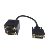 1x2 dvi splitter adapter cable 1 dvi male to dvi241 female 24k gold connector for hd1080p hdtv projector pc laptop