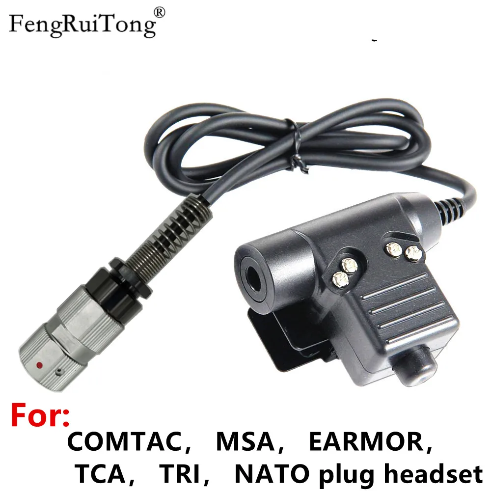 Тактическая PTT для COMTAC MSA EARMOR TCA TRI NATO plug гарнитура планшетов тактическая 6
