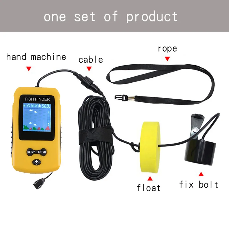 

Hot Sale Alarm Brand New 100M Portable Sonar Colorful LCD Fish Finder Fishing lure Echo Sounder FishFinder