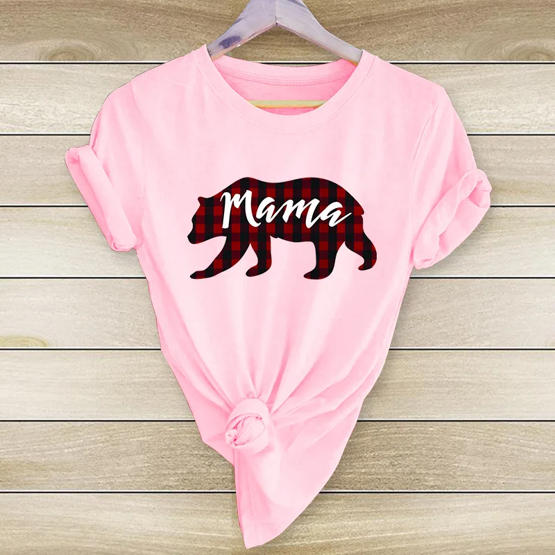 

Футболка женская/мужская оверсайз с коротким рукавом и принтом медведя