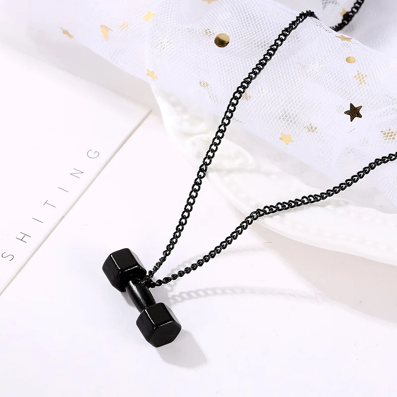 В европейском и американском стиле Мода Цепочки ожерелья фитнес-гантель быстрая
