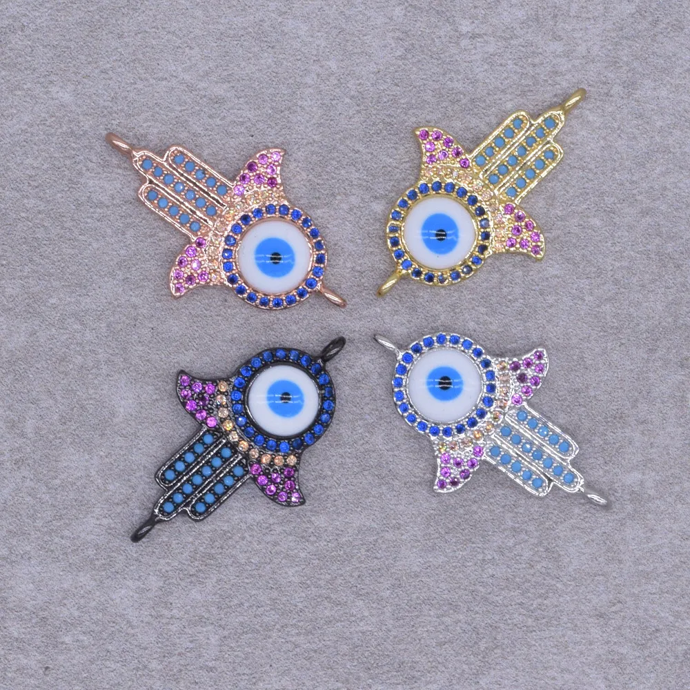 Микро ПАВЕ искусственный глаз дьявола подходит для браслетов ожерелий подвесок