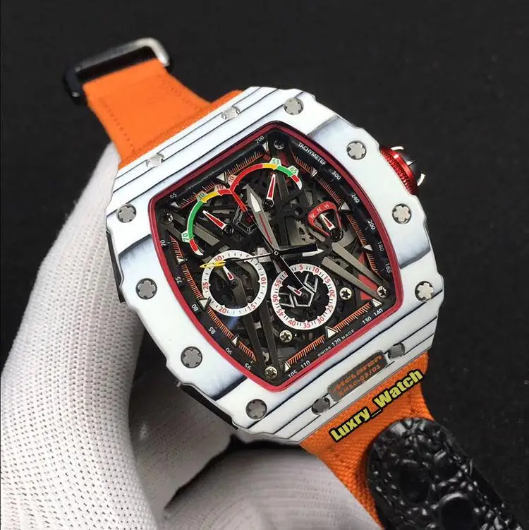 10 стилей RM50 03 01 McLaren F1 NTPT белый чехол из углеродного волокна Скелет циферблат