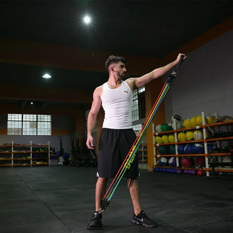 Латексные Эспандеры 11 шт./компл. тренировочные трубы для йоги резиновые