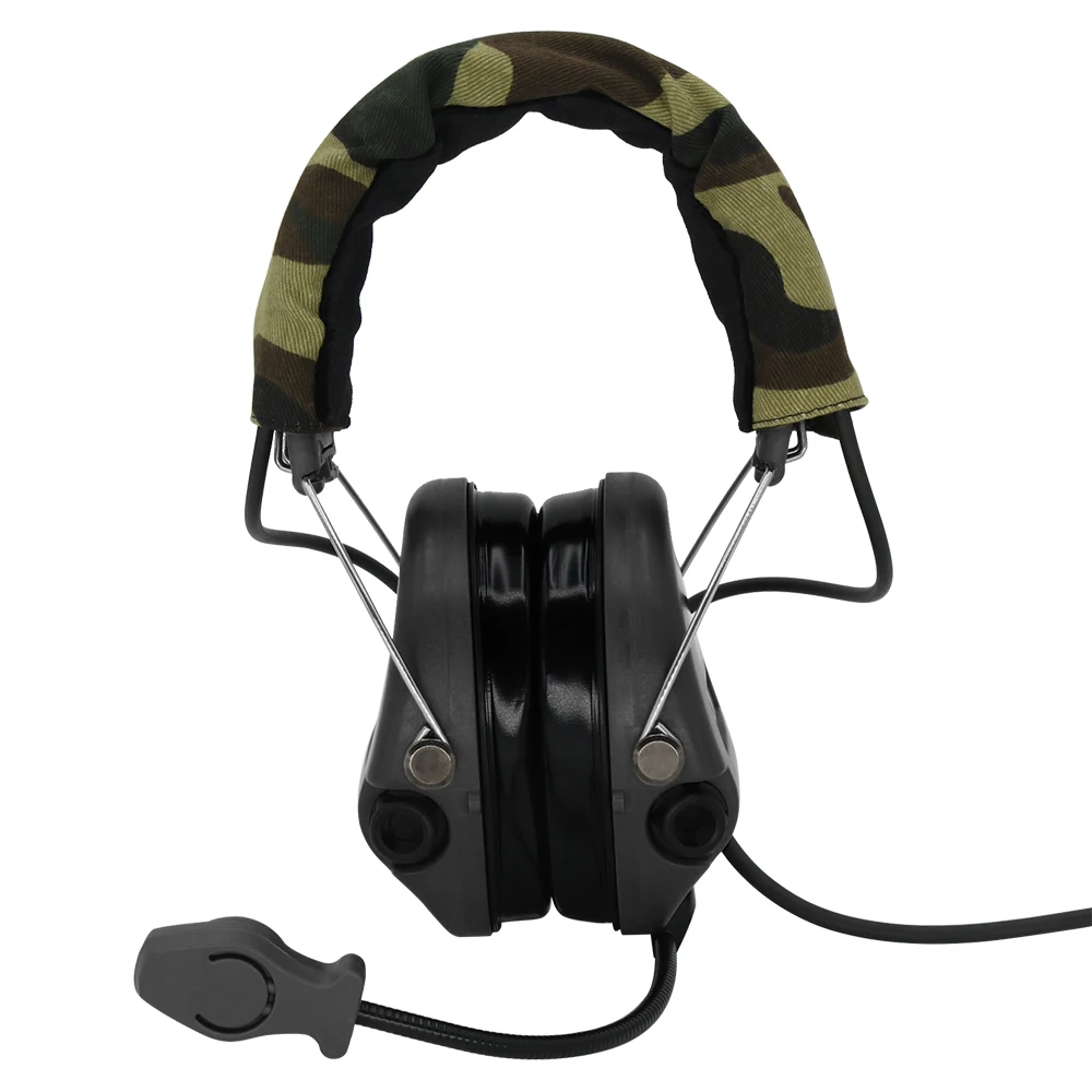 Tactical Headset Hunting Airsoft MSASORDIN Aviation Noise Reduction Headset Military Headphones BK+ PTT U94 2 Pin Plug