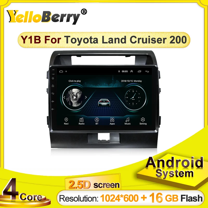 YellowBerry android радио навигация для Toyota Land Cruiser 200 2008 2015 SWC автомобиль без DVD GPS навигатор