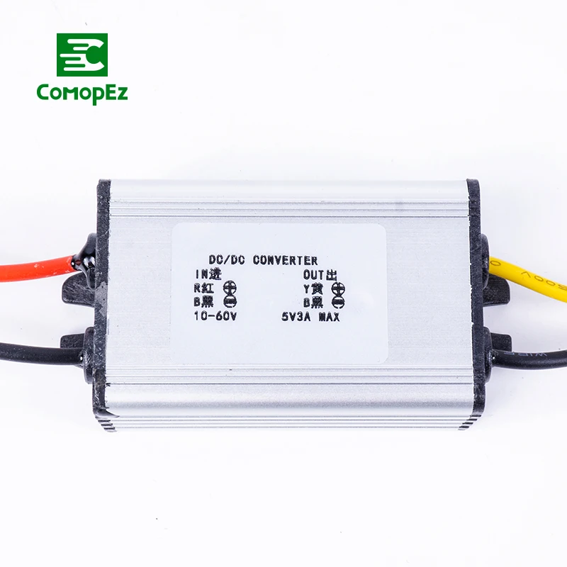 10-60V to 5V 3A Voltage Reducer DC Dc Converter IP68 Step Down Frequency Regulator Buck Module for Water Pumps Golf Carts | Обустройство