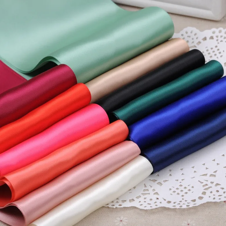 

5 Yards/Roll 100mm 4 inch Double Face Satin Ribbon Party Home Wedding Decoration Gift Wrapping Christmas DIY Material Supplies