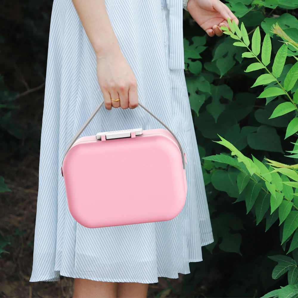 Новейшие сумки форма коробка для завтрака дамская сумка с микробатой Ланч бокс