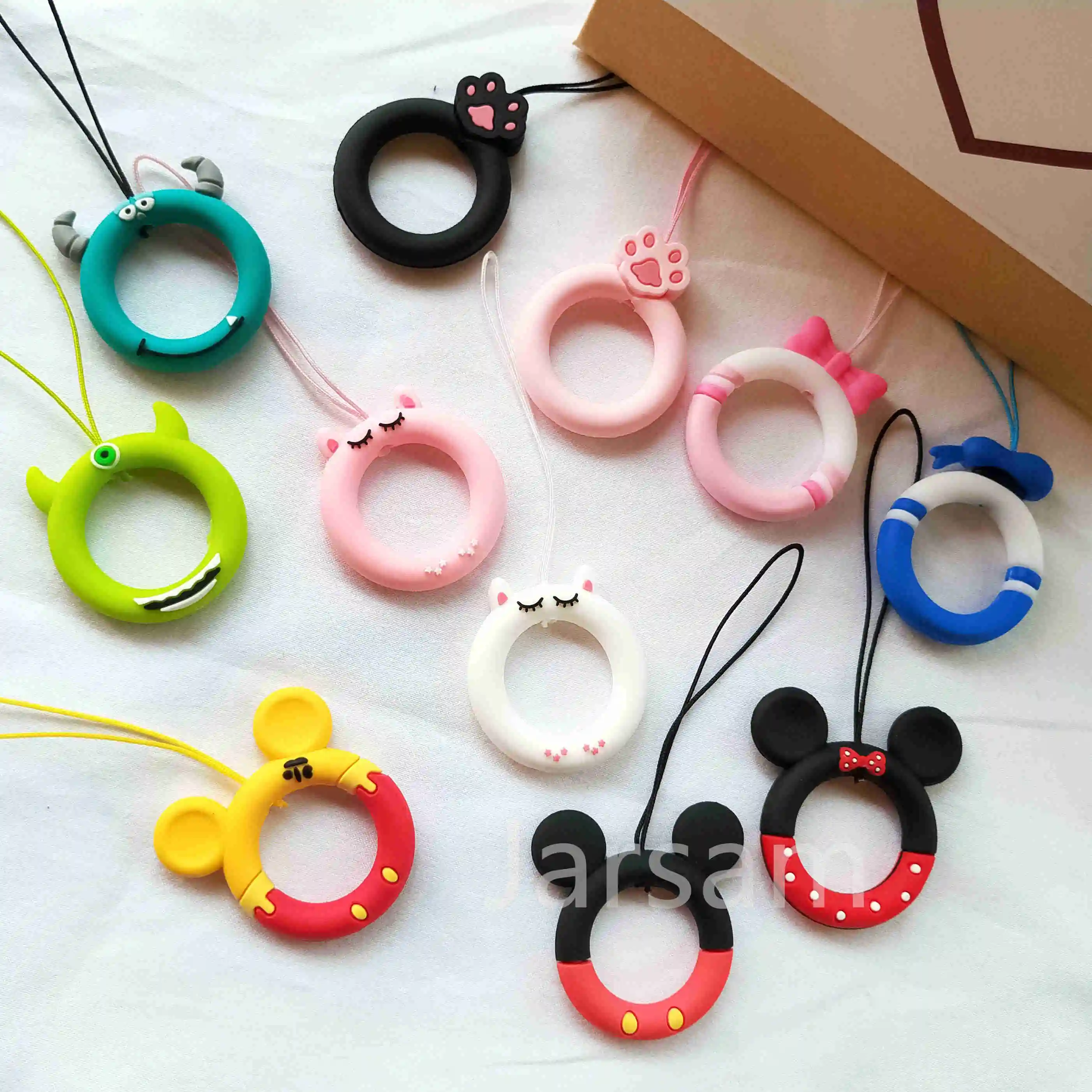 Оптовая продажа мобильный телефон милый мультфильм милое кольцо на палец